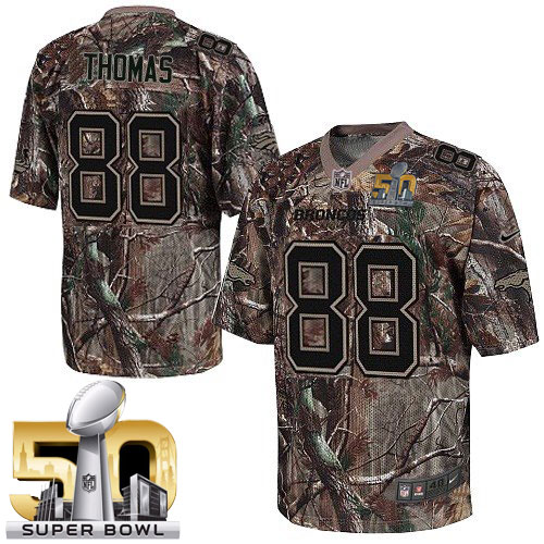 Men's Elite Demaryius Thomas Super Bowl L Nike Jersey Camo - #88 Realtree NFL Denver Broncos